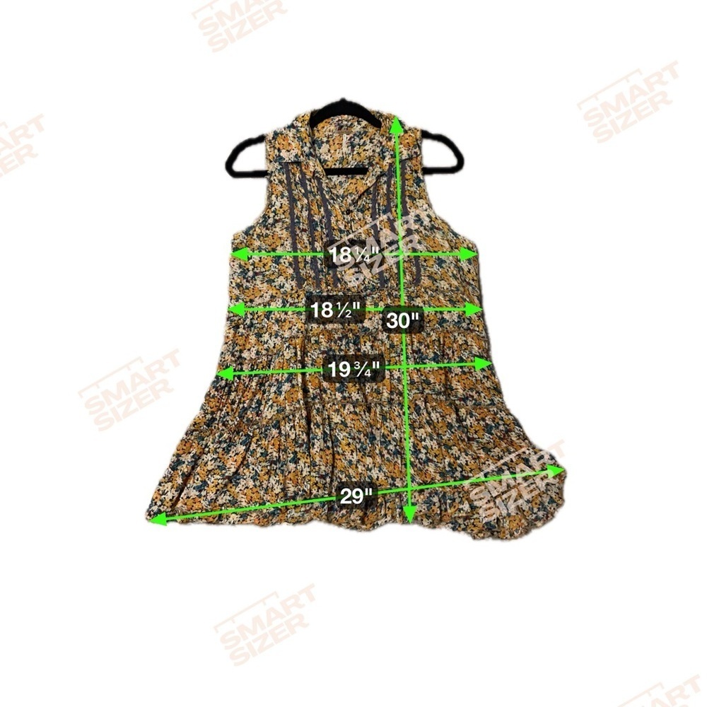 Free People Floral Sleeveless Blouse size XS (N116) - Picture 8 of 9